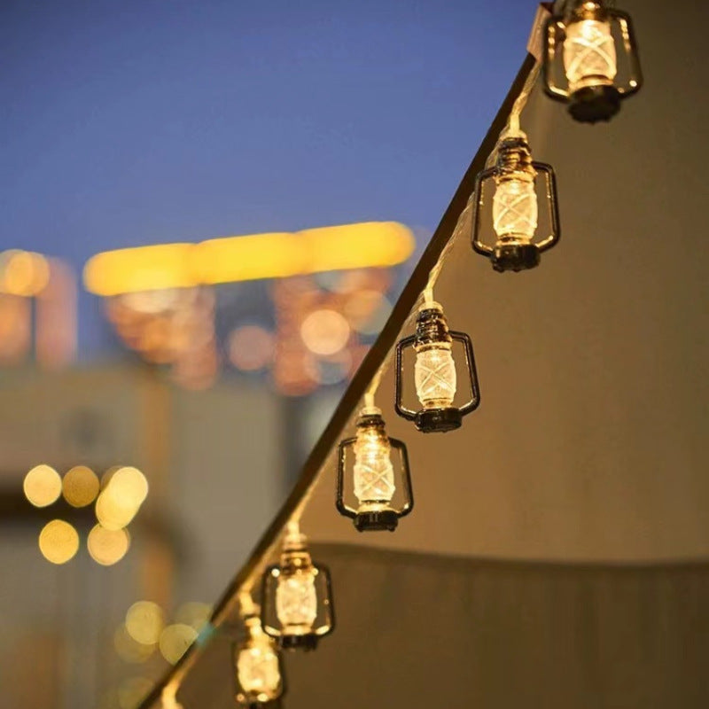 Retro LED Girlanda – Czarna/Czerwona – (10–100 LED)
