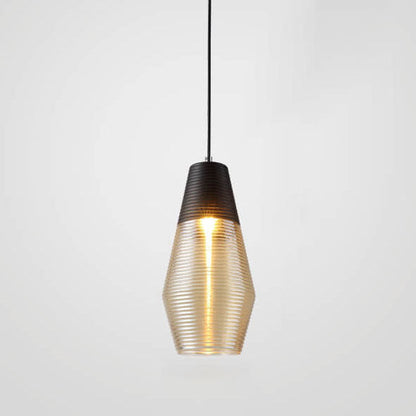 Nowoczesna Szklana Lampa Wisząca w Przezroczystym lub Czarnym Designie