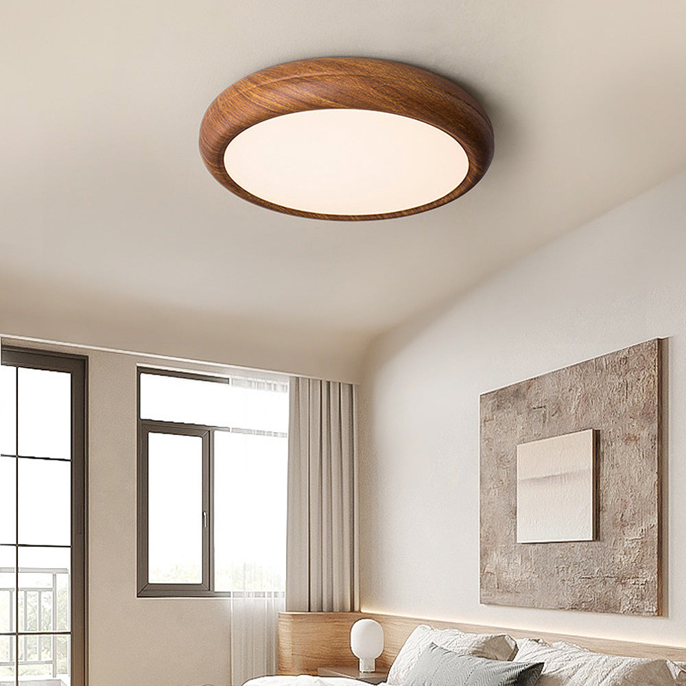 Stylowa Skandynawska Lampa Sufitowa z LED i Drewnianym Akcentem