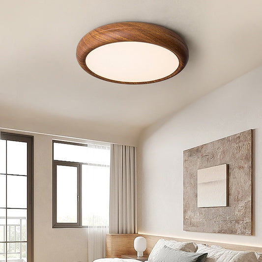 Stylish Scandinavian Ceiling Lamp with LED and Wooden Accent