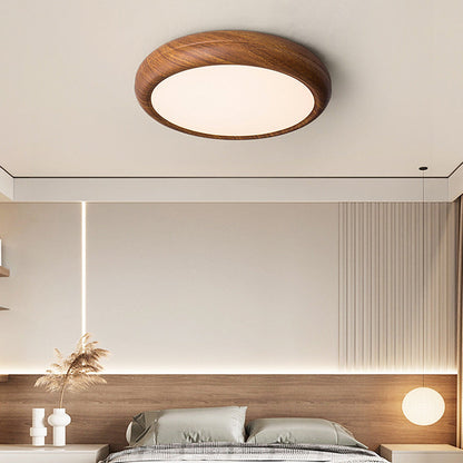 Stylowa Skandynawska Lampa Sufitowa z LED i Drewnianym Akcentem