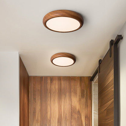 Stylowa Skandynawska Lampa Sufitowa z LED i Drewnianym Akcentem