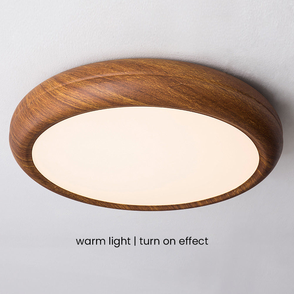 Stylowa Skandynawska Lampa Sufitowa z LED i Drewnianym Akcentem