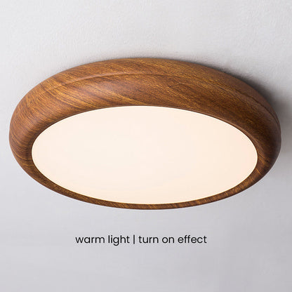 Stylowa Skandynawska Lampa Sufitowa z LED i Drewnianym Akcentem