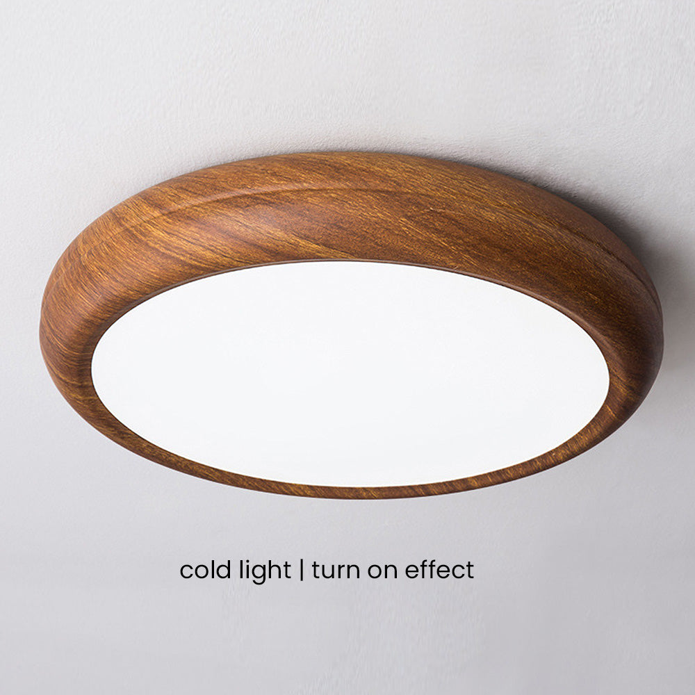 Stylowa Skandynawska Lampa Sufitowa z LED i Drewnianym Akcentem