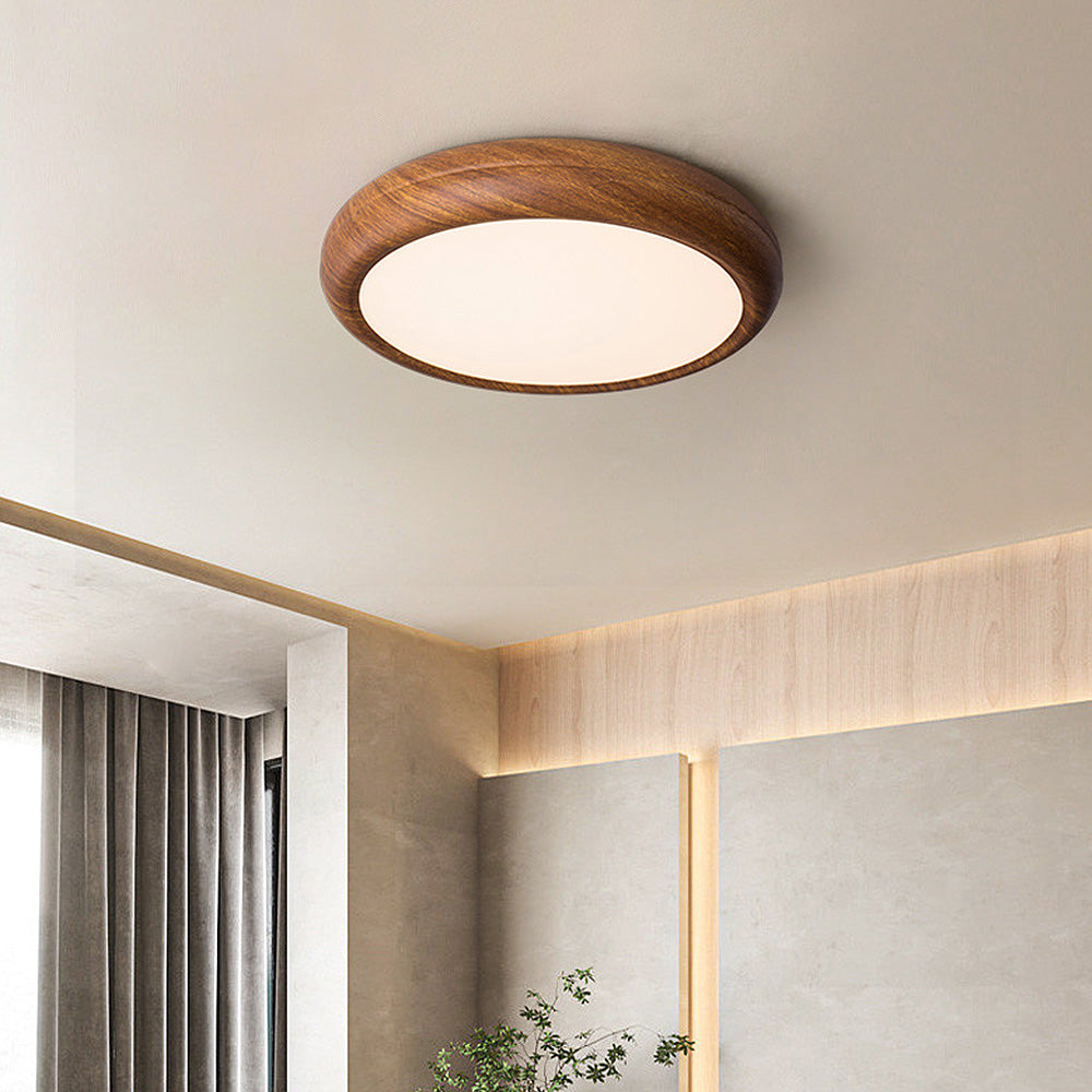 Stylowa Skandynawska Lampa Sufitowa z LED i Drewnianym Akcentem