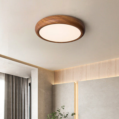 Stylowa Skandynawska Lampa Sufitowa z LED i Drewnianym Akcentem