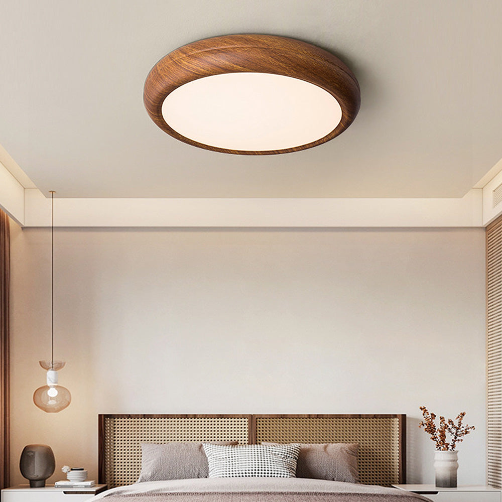 Stylowa Skandynawska Lampa Sufitowa z LED i Drewnianym Akcentem