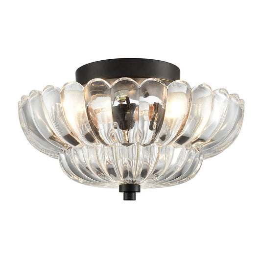 Vintage amber glass ceiling lamp - an elegant accent for any interior