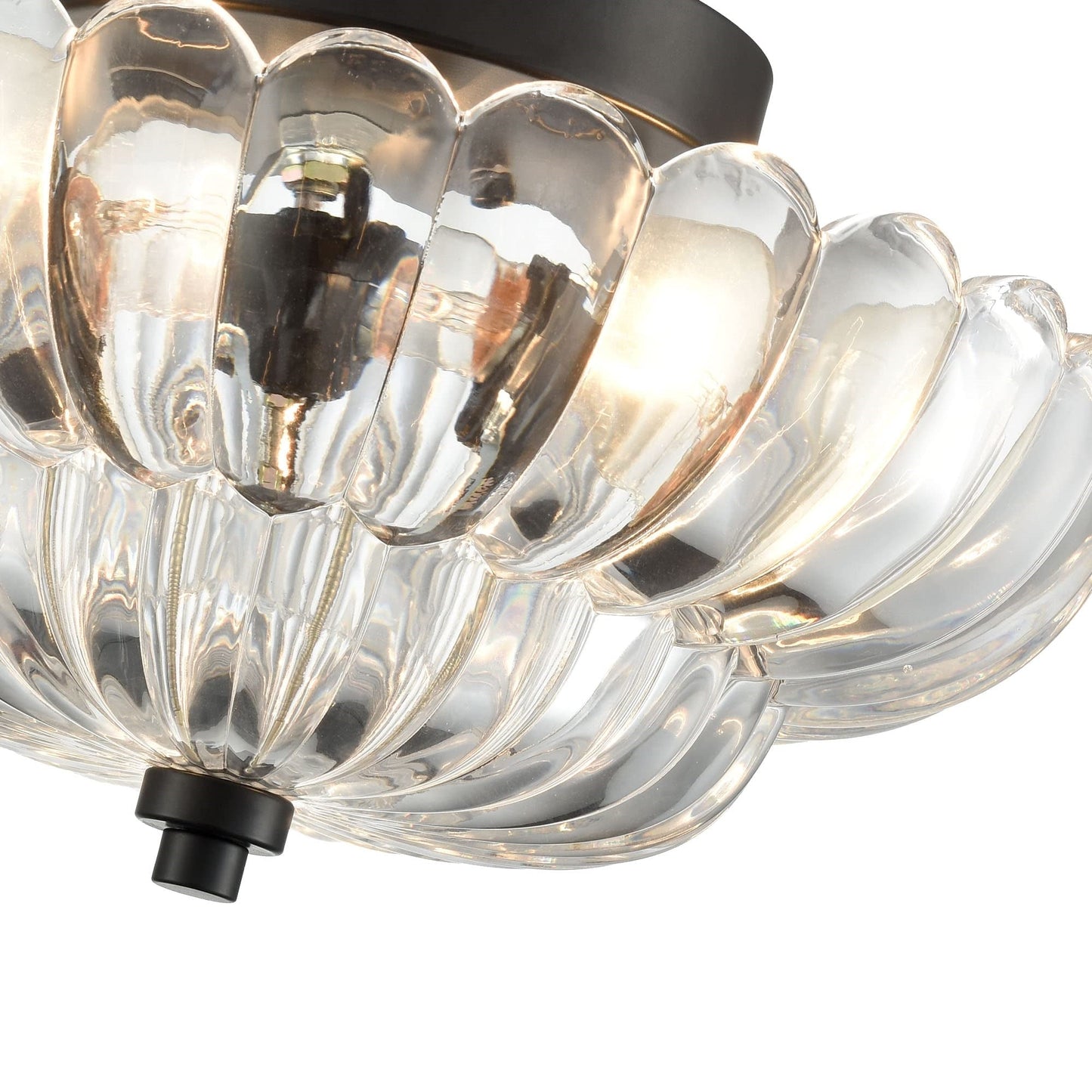 Vintage lampa sufitowa z bursztynowego szkła — elegancki akcent do każdego wnętrza
