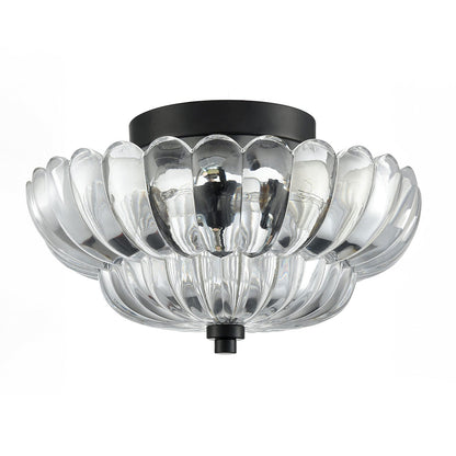Vintage lampa sufitowa z bursztynowego szkła — elegancki akcent do każdego wnętrza