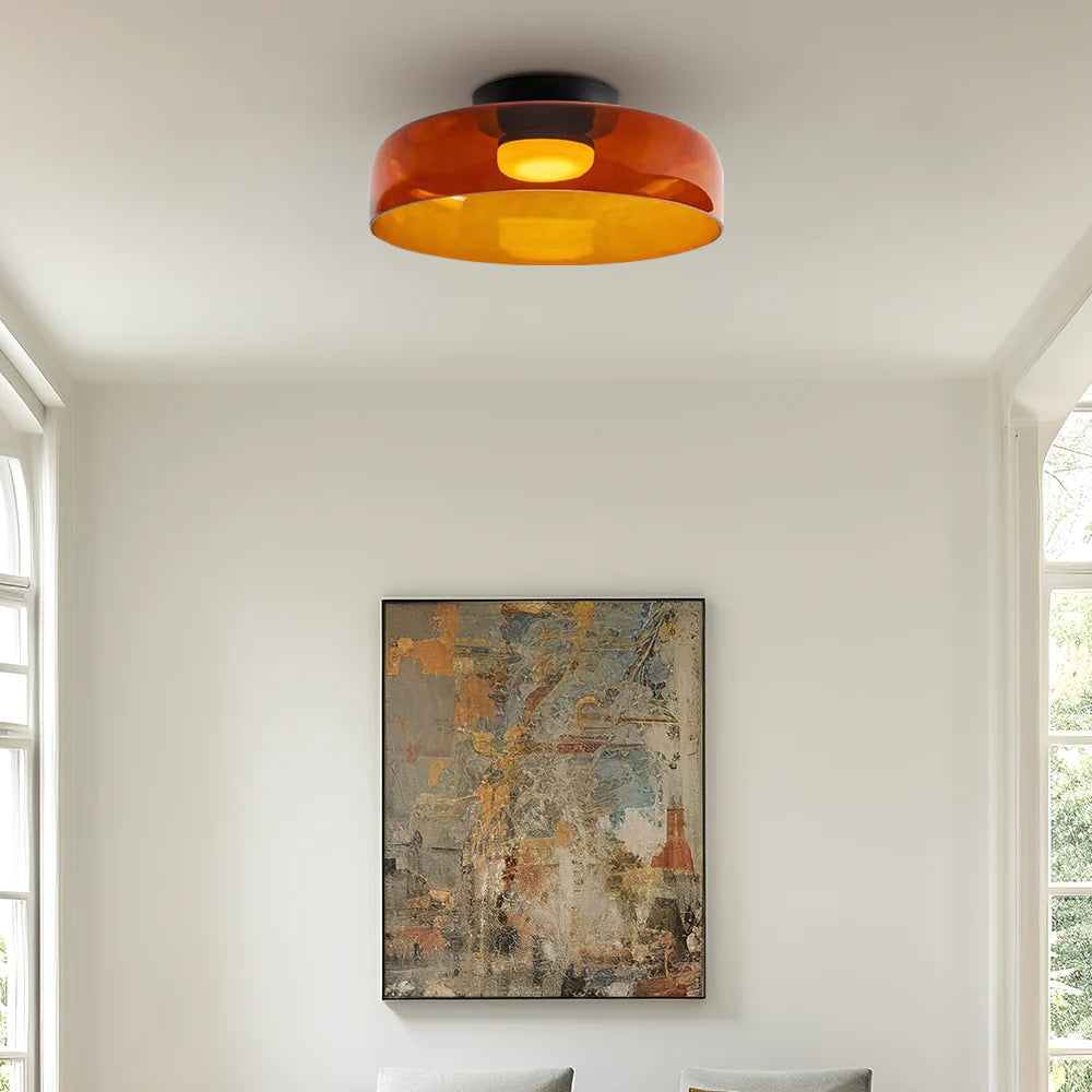 Nowoczesna, designerska lampa sufitowa ze szkła – stylowy akcent do każdego wnętrza