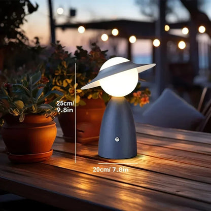 Wireless Lamp with Charging and Warm LED Light in an Abstract Design