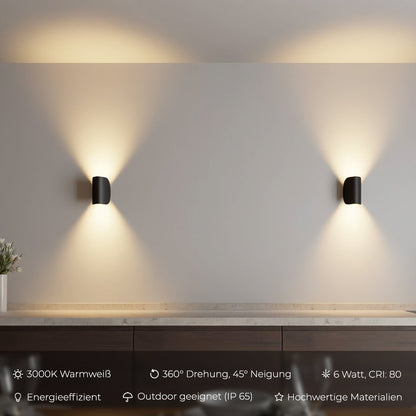 Obrotowa lampa LED ścienna — elastyczne oświetlenie do wnętrz i na zewnątrz
