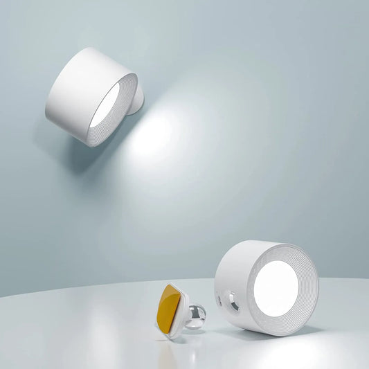 Multifunctional Cordless Wall Lamp – Rechargeable, Dimmable, and 360° Rotatable