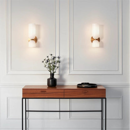 Flute – Elegancka Lampa Ścienna ze Szkła i Żelaza w Stylu Retro
