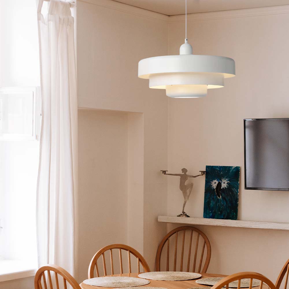 Round Stylish Iron Pendant Light – Elegant Industrial Design for Home and Kitchen