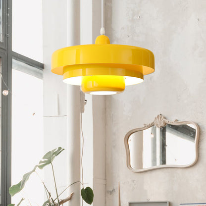 Round Stylish Iron Pendant Light – Elegant Industrial Design for Home and Kitchen