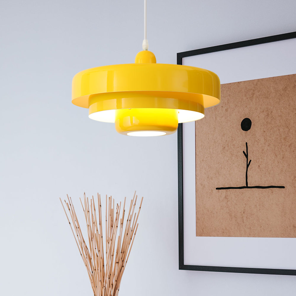 Round Stylish Iron Pendant Light – Elegant Industrial Design for Home and Kitchen