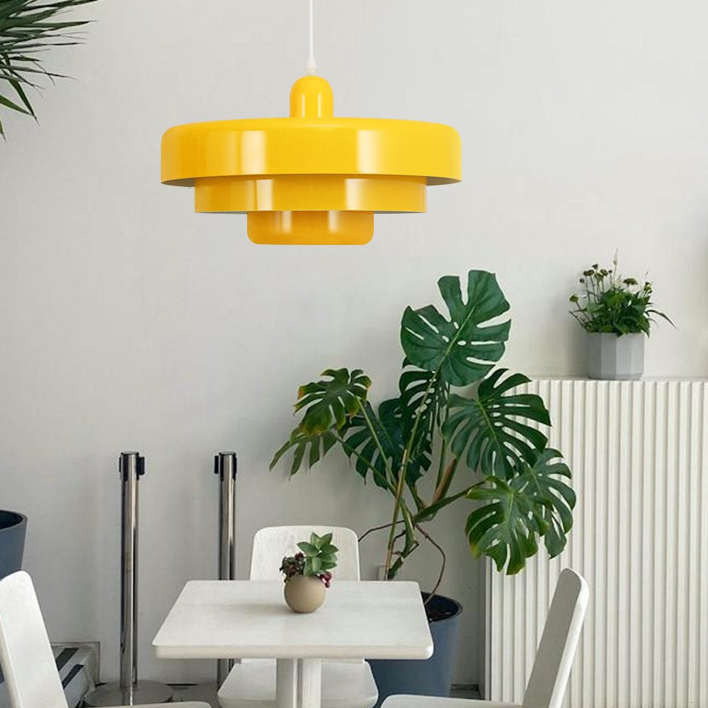 Round Stylish Iron Pendant Light – Elegant Industrial Design for Home and Kitchen