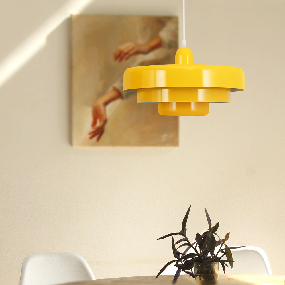 Round Stylish Iron Pendant Light – Elegant Industrial Design for Home and Kitchen