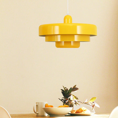 Round Stylish Iron Pendant Light – Elegant Industrial Design for Home and Kitchen