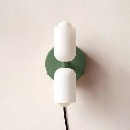 Döle – Nowoczesna Lampa Ścienna z Podwójnymi Szklanymi Kloszami (E14, Do Wnętrz)