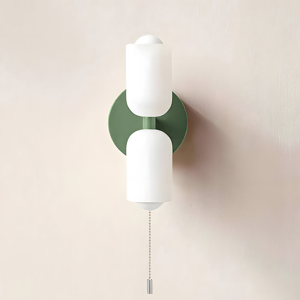 Döle – Nowoczesna Lampa Ścienna z Podwójnymi Szklanymi Kloszami (E14, Do Wnętrz)