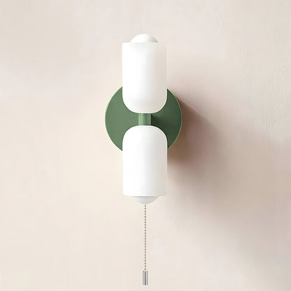 Döle – Nowoczesna Lampa Ścienna z Podwójnymi Szklanymi Kloszami (E14, Do Wnętrz)