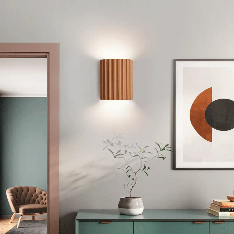 Japandi Resin Wall Lamp with LED Lighting