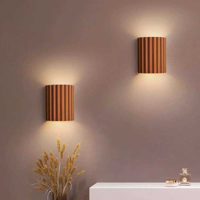 Japandi Resin Wall Lamp with LED Lighting