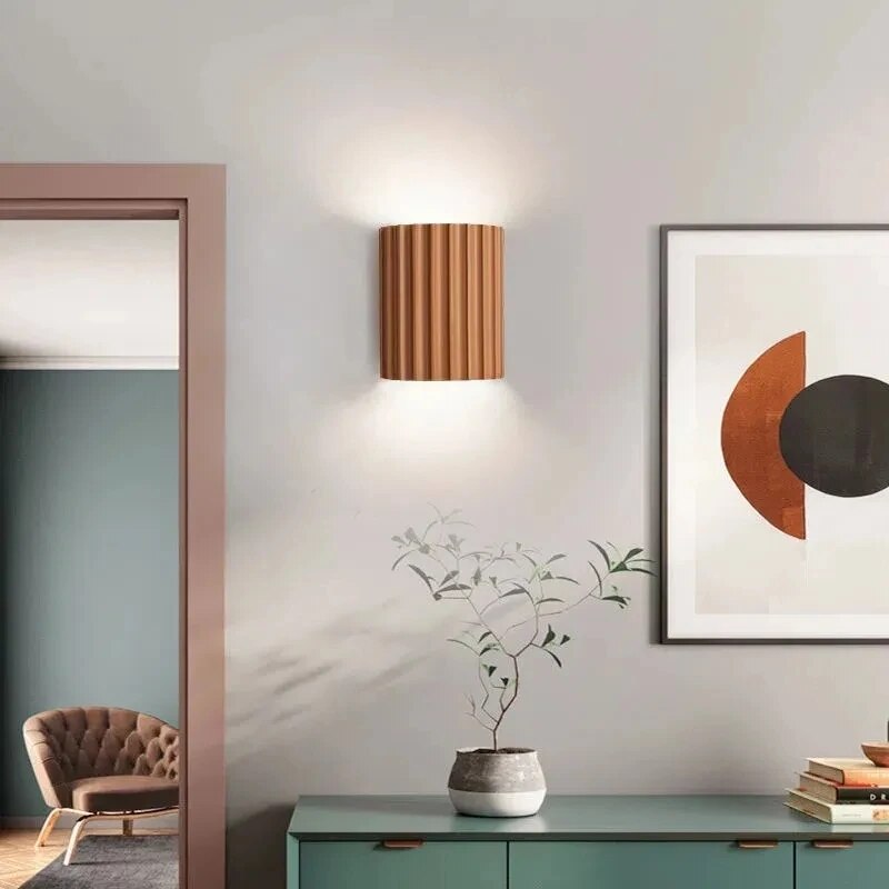 Japandi Resin Wall Lamp with LED Lighting