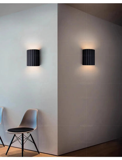Japandi Resin Wall Lamp with LED Lighting