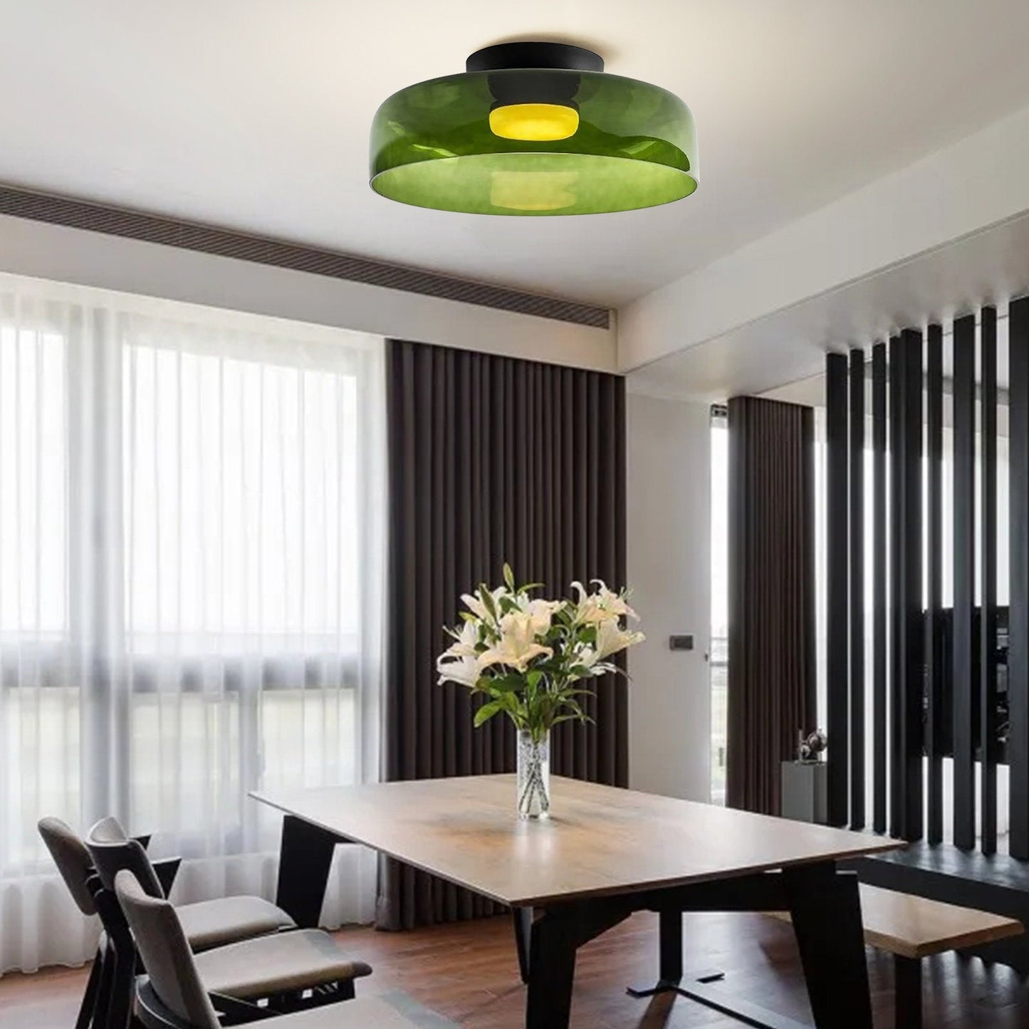 Nowoczesna, designerska lampa sufitowa ze szkła – stylowy akcent do każdego wnętrza