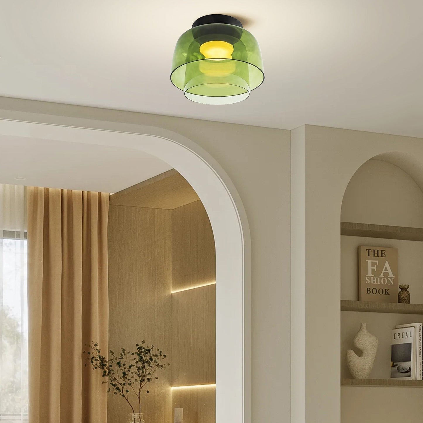 Nowoczesna, designerska lampa sufitowa ze szkła – stylowy akcent do każdego wnętrza