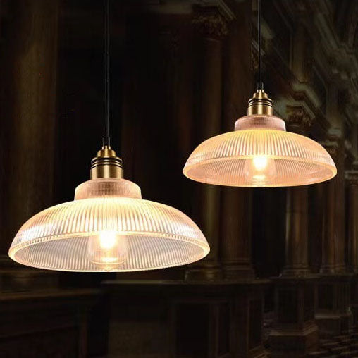 Nowoczesna Szklana Lampa Wisząca – Bursztynowa lub Przezroczysta z Regulowanym Kablem