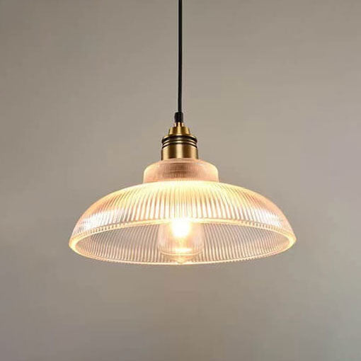 Nowoczesna Szklana Lampa Wisząca – Bursztynowa lub Przezroczysta z Regulowanym Kablem