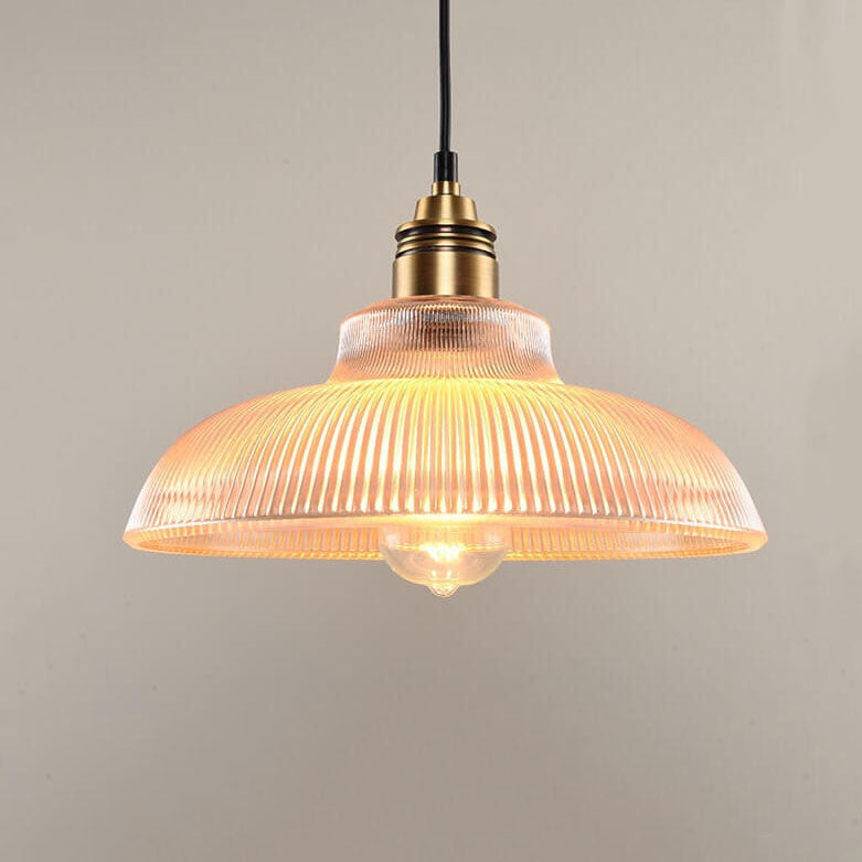 Nowoczesna Szklana Lampa Wisząca – Bursztynowa lub Przezroczysta z Regulowanym Kablem