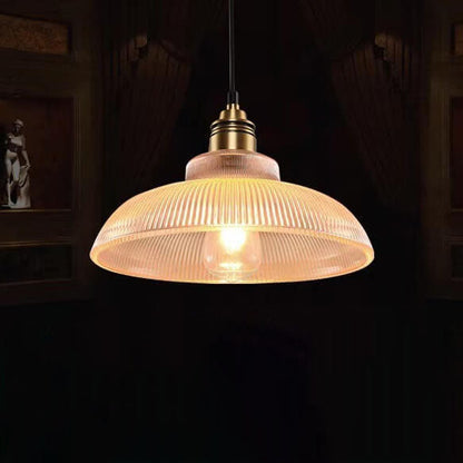 Nowoczesna Szklana Lampa Wisząca – Bursztynowa lub Przezroczysta z Regulowanym Kablem