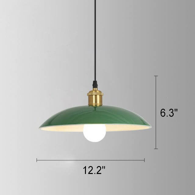 Industrialna elegancka zielona lampa wisząca w różnych rozmiarach