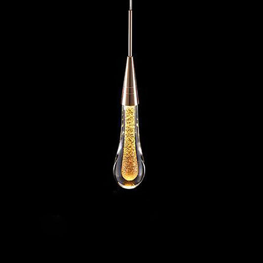 Stylish Scandinavian gold LED pendant lamp – short or long design