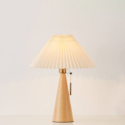 Japandi Drewniana Lampa Stołowa