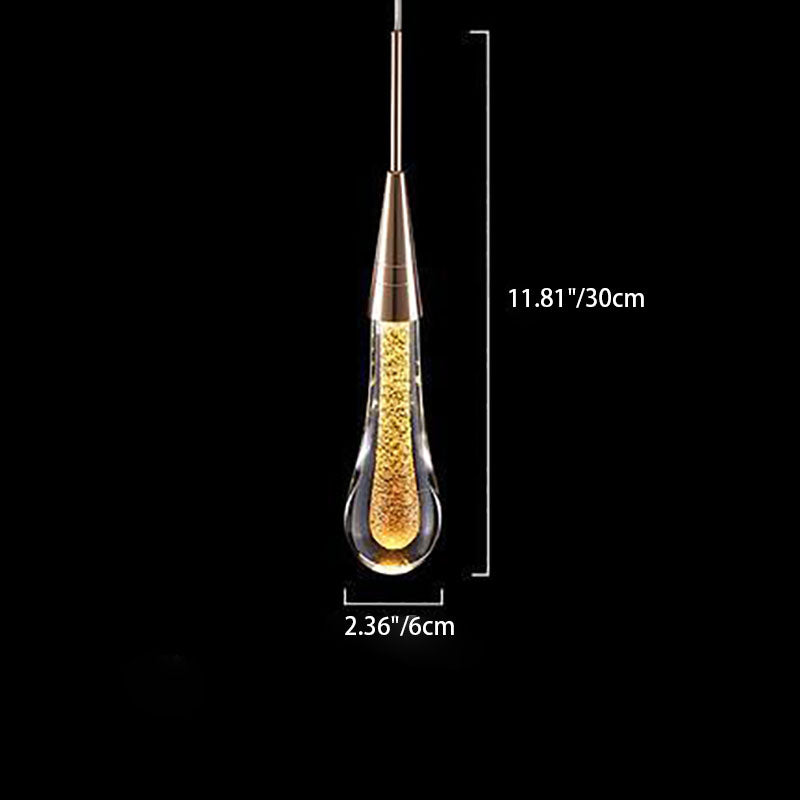 Stylowa skandynawska złota lampa wisząca LED – krótki lub długi design