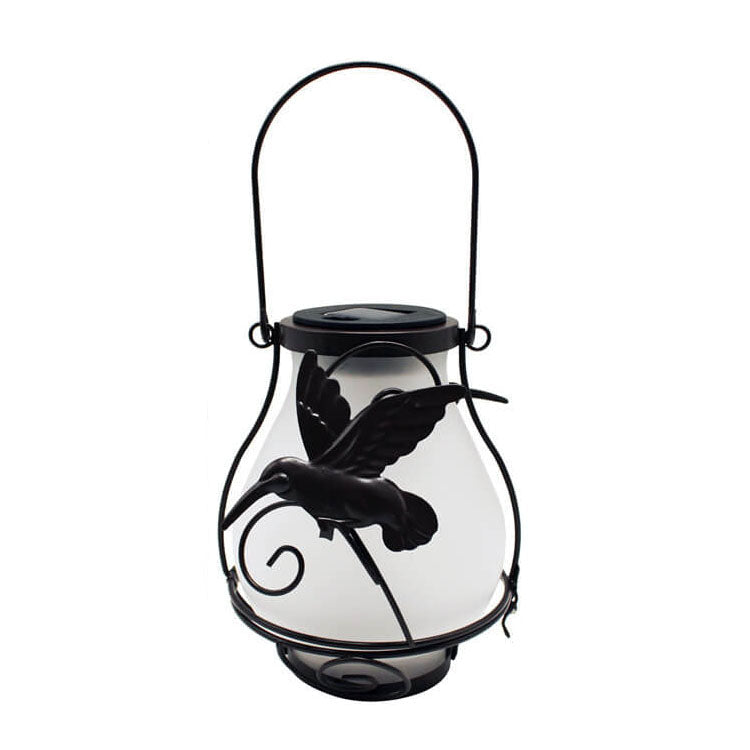 Decorative Solar LED Garden Lamp – Black – (1 LED)