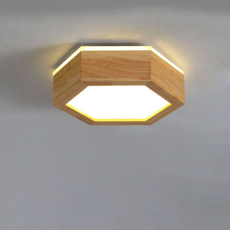 Nowoczesna drewniana lampa sufitowa Japandi LED – 1/2/3 reflektory