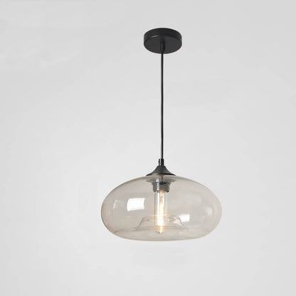 Industrial Glass Hanging Lamp – Ø28 cm, Multiple Colors, E26 Socket