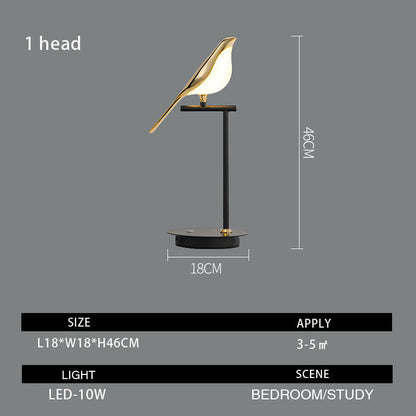 Chiraya – Bird-Shaped Sculptural Lamp with LED and Unique Design