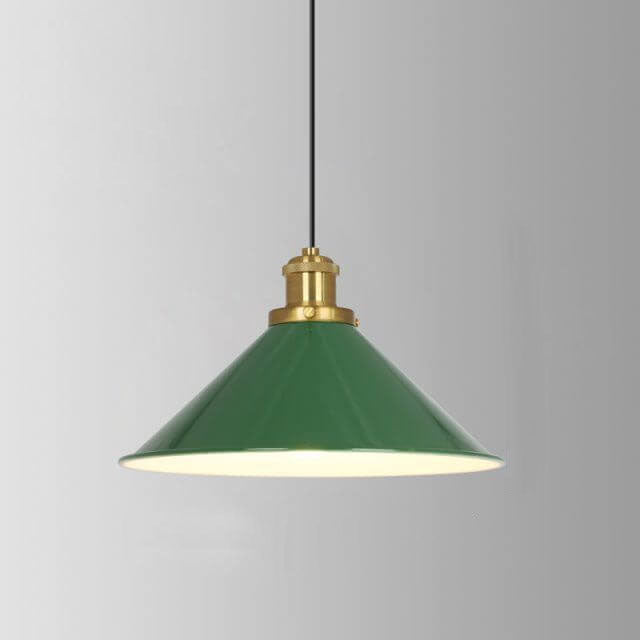 Industrialna elegancka zielona lampa wisząca w różnych rozmiarach
