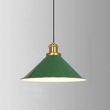 Industrialna elegancka zielona lampa wisząca w różnych rozmiarach