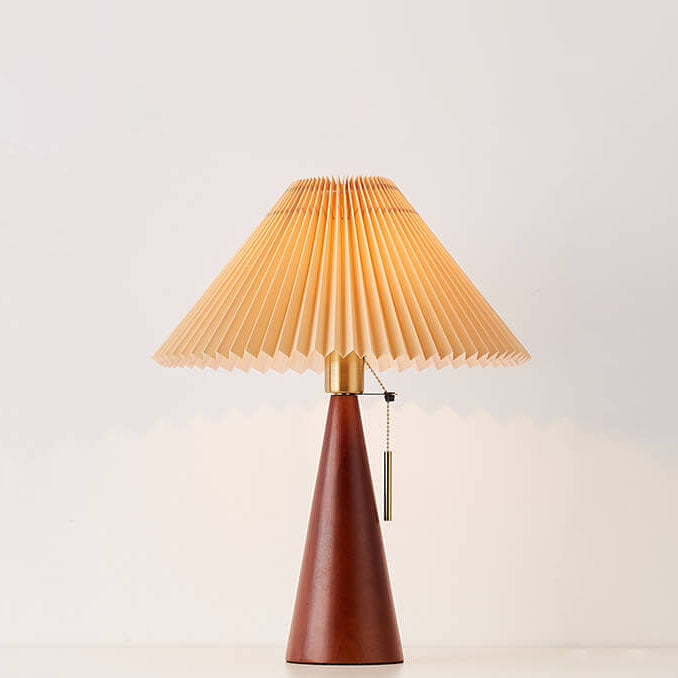 Japandi Drewniana Lampa Stołowa